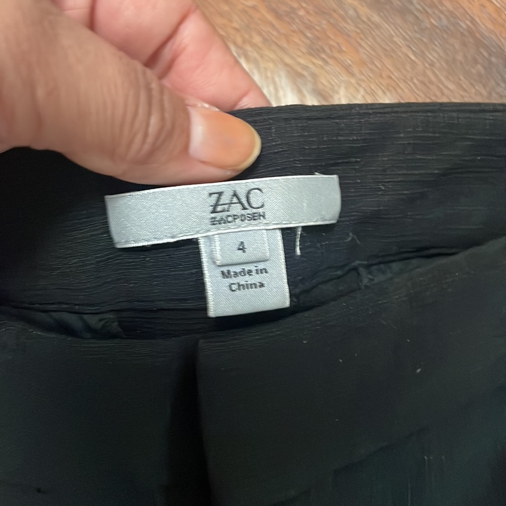 Zac by Zac Posen With and Black Mesh Tuxedo Stripe Trousers - Picture 4 of 7